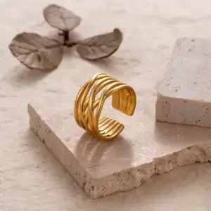 Bague Gemara 1. Bijoux en acier inoxydable