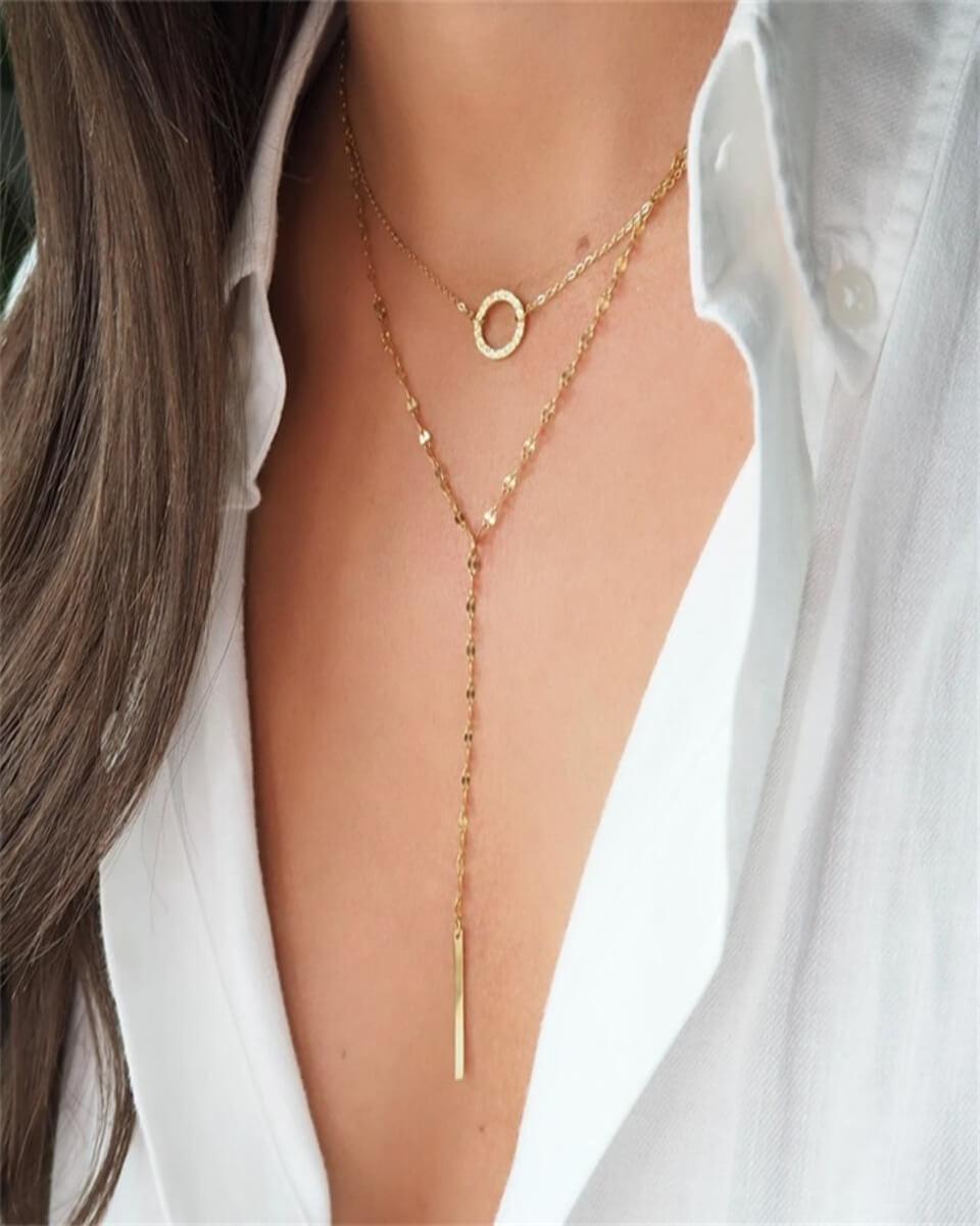 Collier-En-Acier-Inoxydable-Pompon-G-om-trique