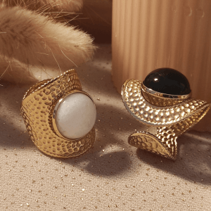 Boucles d'oreilles goutte Antic 2. Bijoux en acier inoxydable