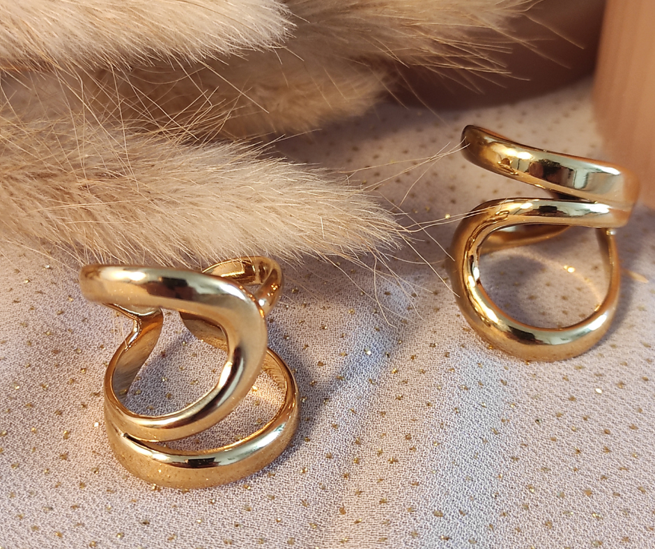 Boucles d'oreilles goutte Eternel 2. Bijoux en acier inoxydable