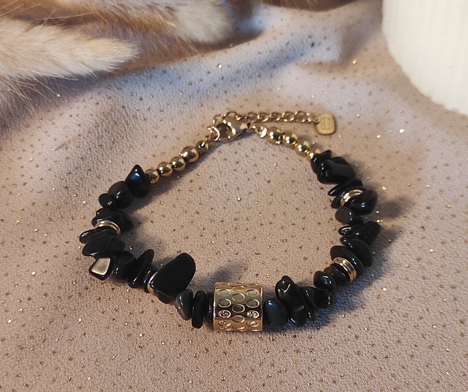 Bracelet Noirelia 1. Bijoux en acier inoxydable
