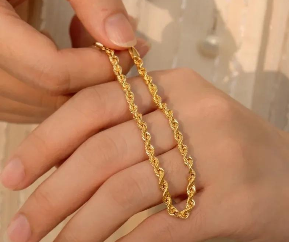 Chaîne de cheville Louna 5. Bijoux en acier inoxydable