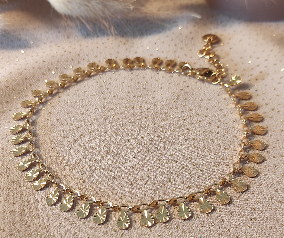 Chaîne de cheville Rosaria 1. Bijoux en acier inoxydable
