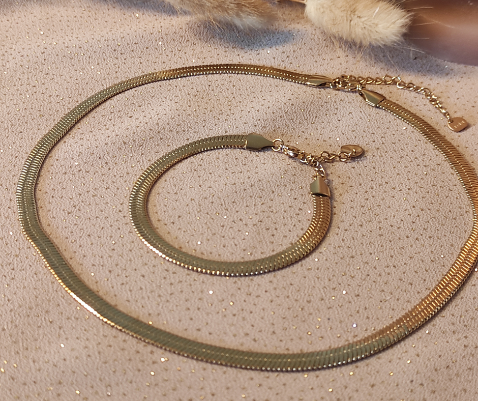 Parure Miroire 4 . Bijoux en acier inoxydable