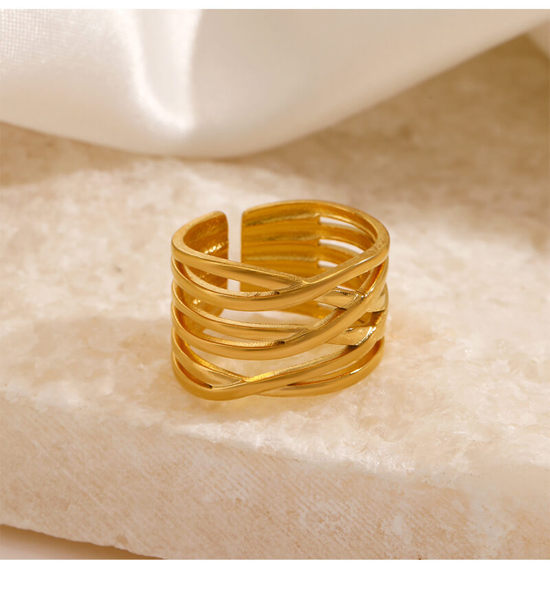 Bague Gemara 2. Bijoux en acier inoxydable
