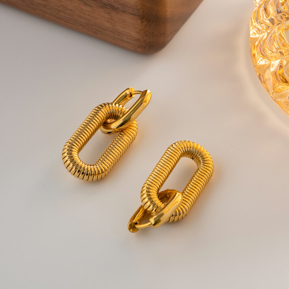 Boucles d'oreilles Celestia 2. Bijoux en acier inoxydable