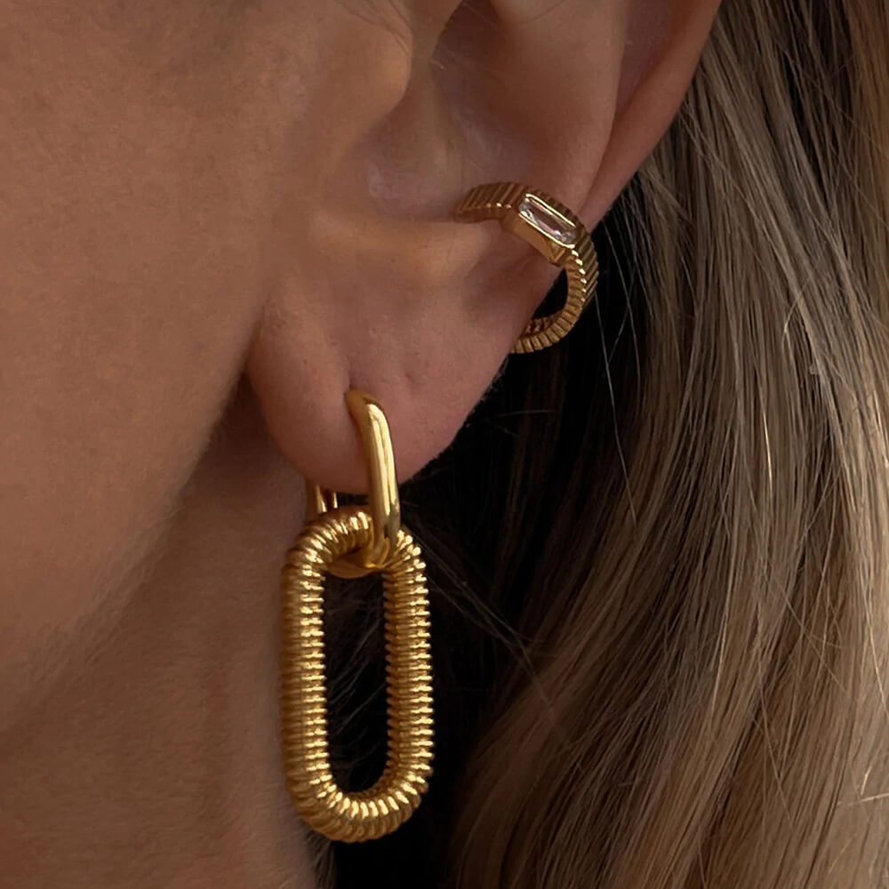 Boucles d'oreilles Celestia 3. Bijoux en acier inoxydable