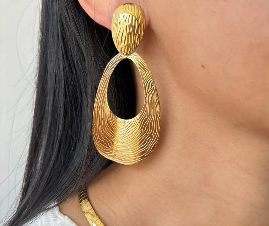 Boucles d'oreilles élégance 2. Bijoux en acier inoxydable