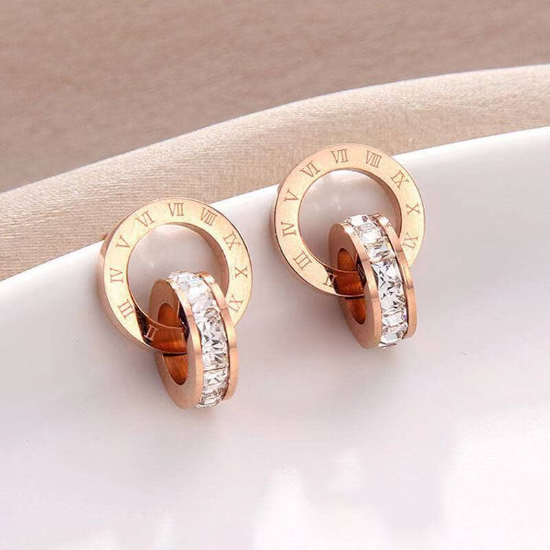 Boucles d’oreilles Élysée 1. Bijoux en acier inoxydable