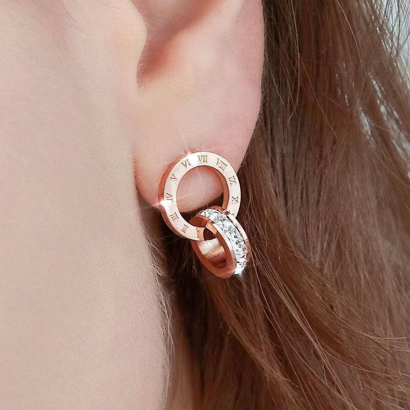Boucles d’oreilles Élysée 2. Bijoux en acier inoxydable