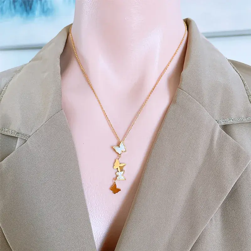 Collier Papilla 2. Bijoux en acier inoxydable