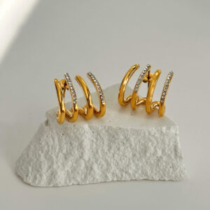 Boucles d’oreilles Éclat 2. Bijoux en acier inoxydable