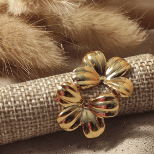 Boucles d'oreilles goutte Fleurina 3. Bijoux en acier inoxydable
