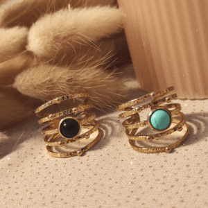 Boucles d'oreilles goutte Serena 1. Bijoux en acier inoxydable