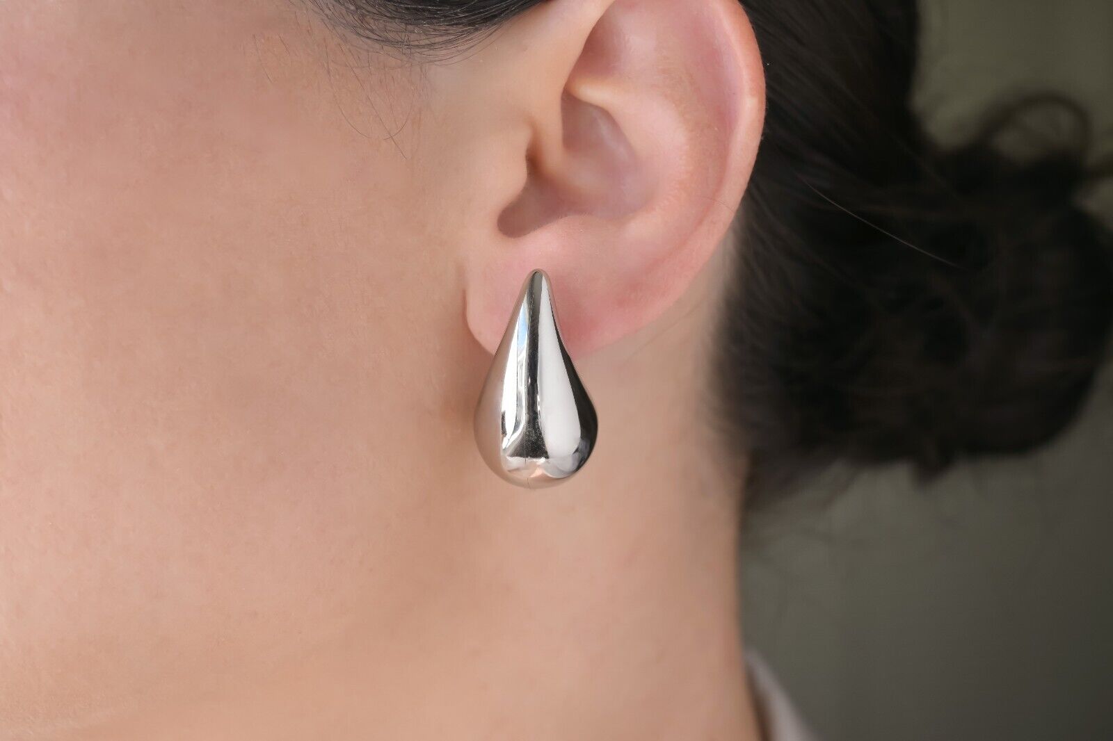 Boucles d'oreilles goutte d’eau 4. Bijoux en acier inoxydable