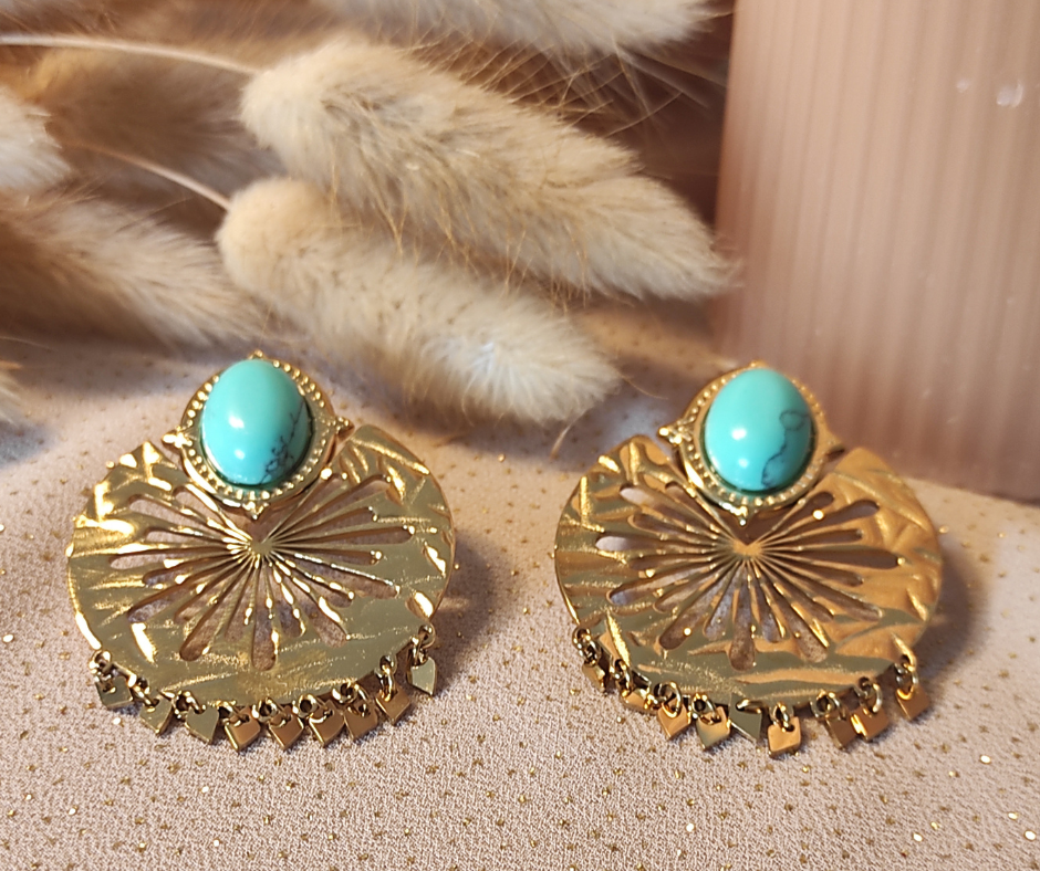 Boucles d'oreilles goutte d’eau 2. Bijoux en acier inoxydable