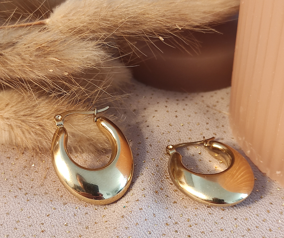 Boucles d'oreilles goutte Radiance 2. Bijoux en acier inoxydable