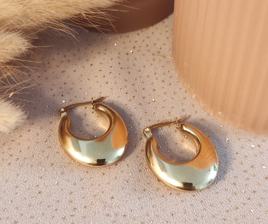 Boucles d'oreilles goutte Radiance 3. Bijoux en acier inoxydable