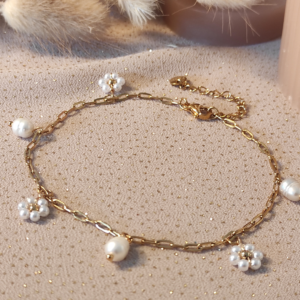 Chaîne de cheville Anaïs 1. Bijoux en acier inoxydable