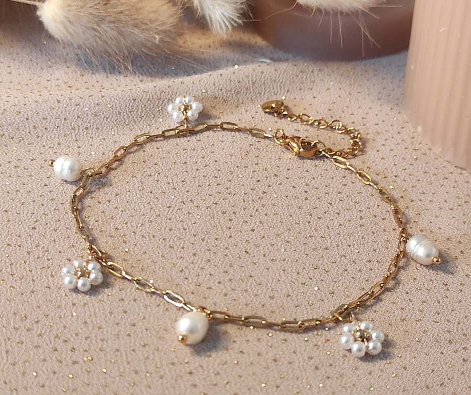 Chaîne de cheville Anaïs 1. Bijoux en acier inoxydable