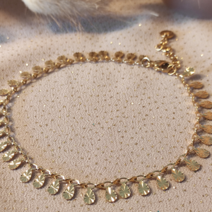 Chaîne de cheville Rosaria 1. Bijoux en acier inoxydable