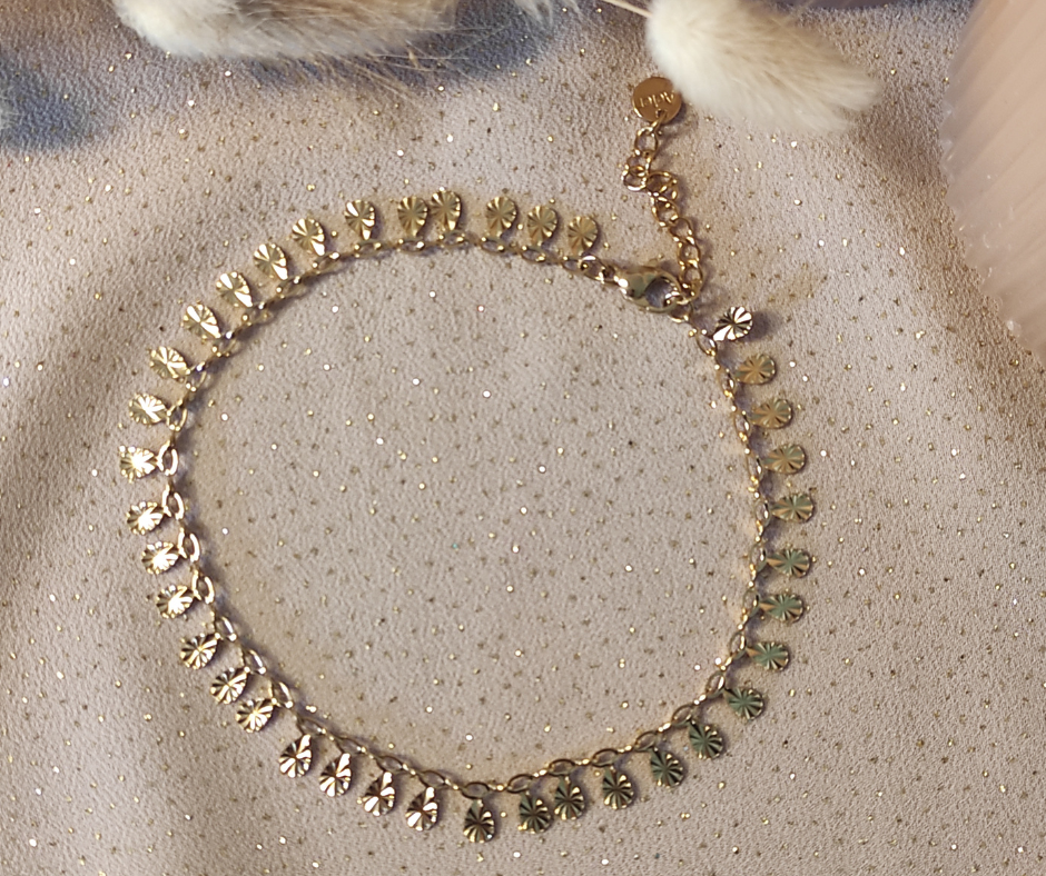 Chaîne de cheville Rosaria 2. Bijoux en acier inoxydable